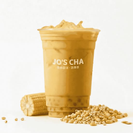 Corn and Highland Barley Milk Tea / 玉米青稞爆珠奶